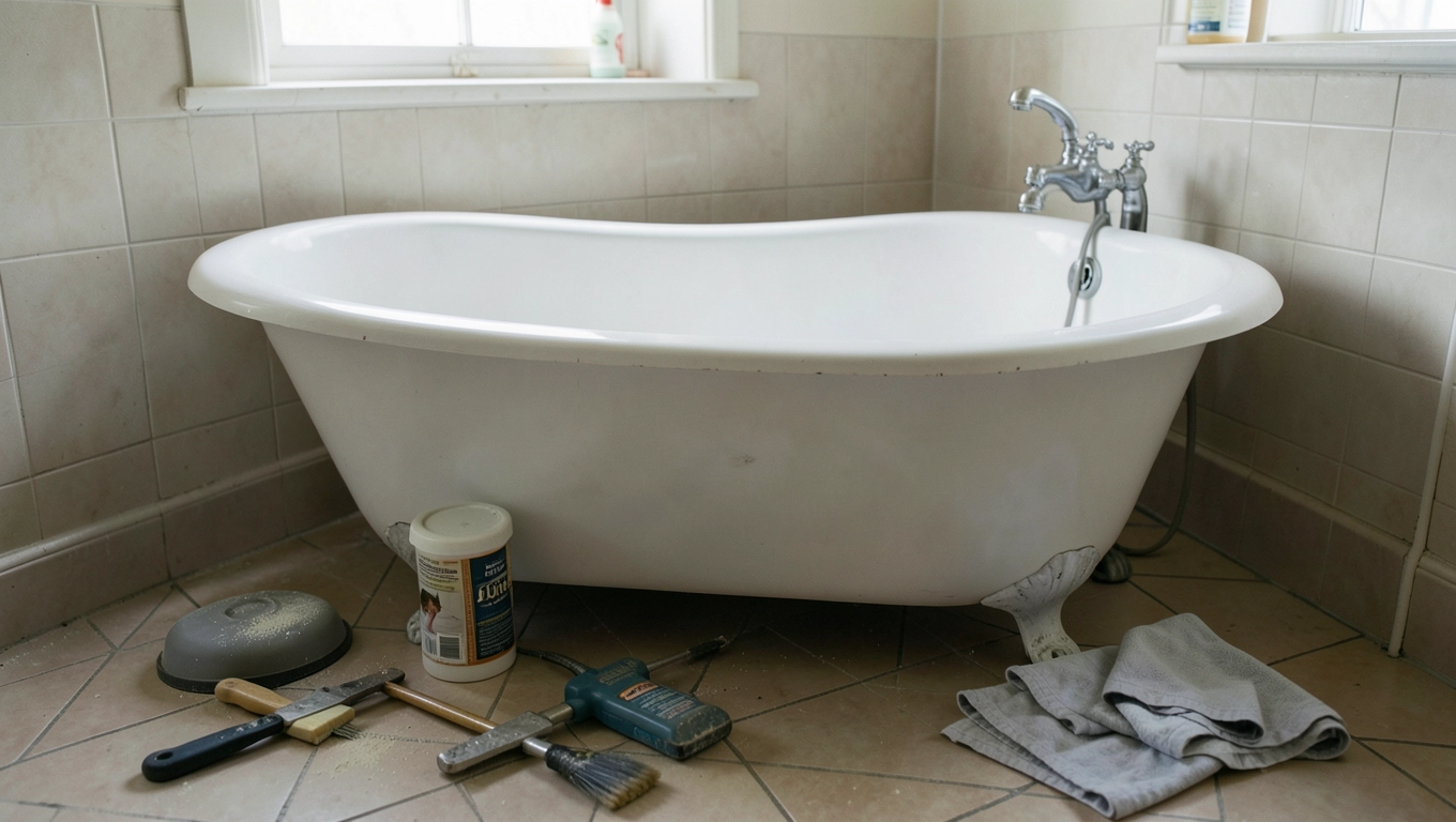 jak odnowić żeliwną wannę