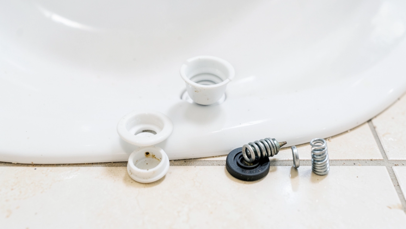 jak zamontować korek klik klak w umywalce