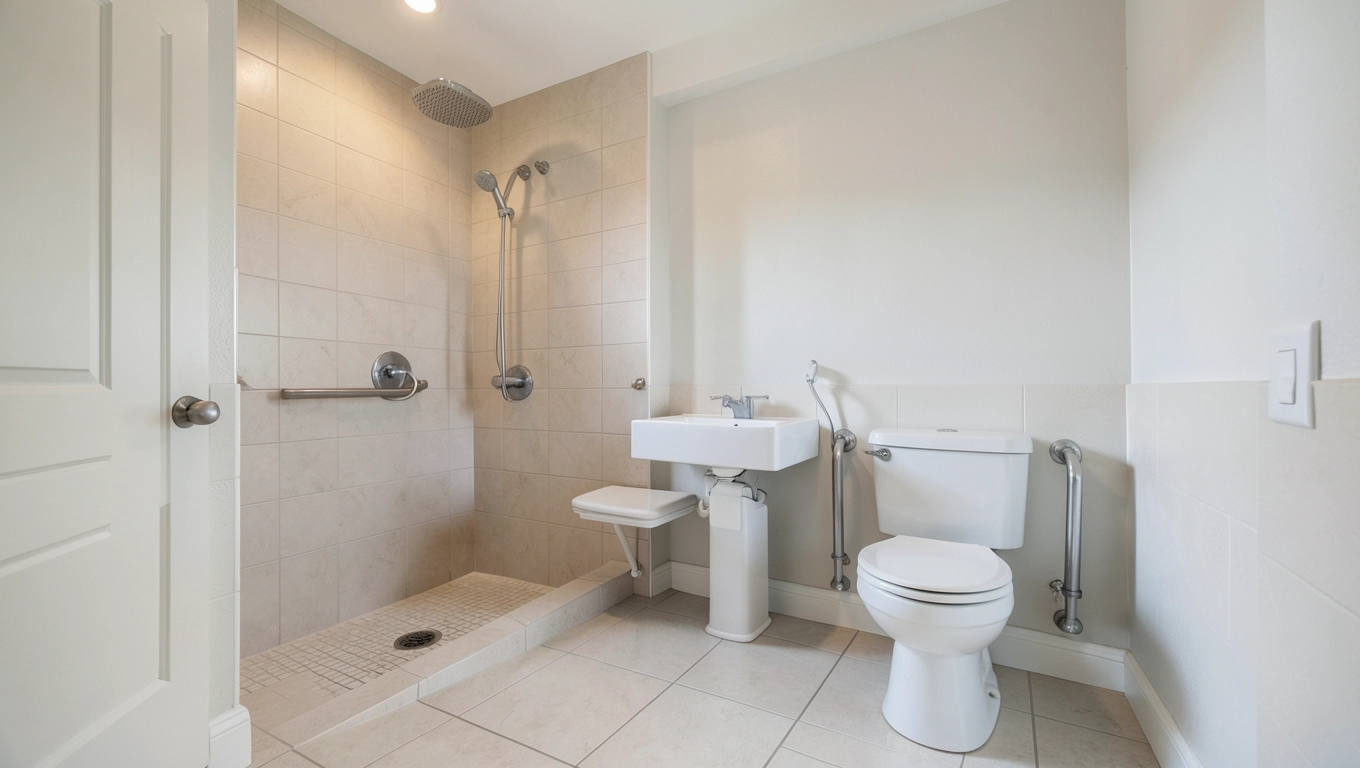 łazienka dla osób niepełnosprawnych projekt