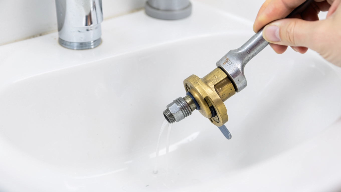 montaż korka automatycznego do umywalki