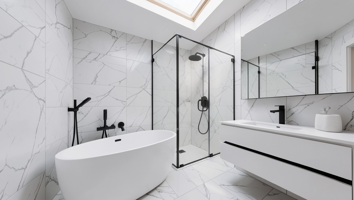 Nowoczesne łazienki z wanną i prysznicem