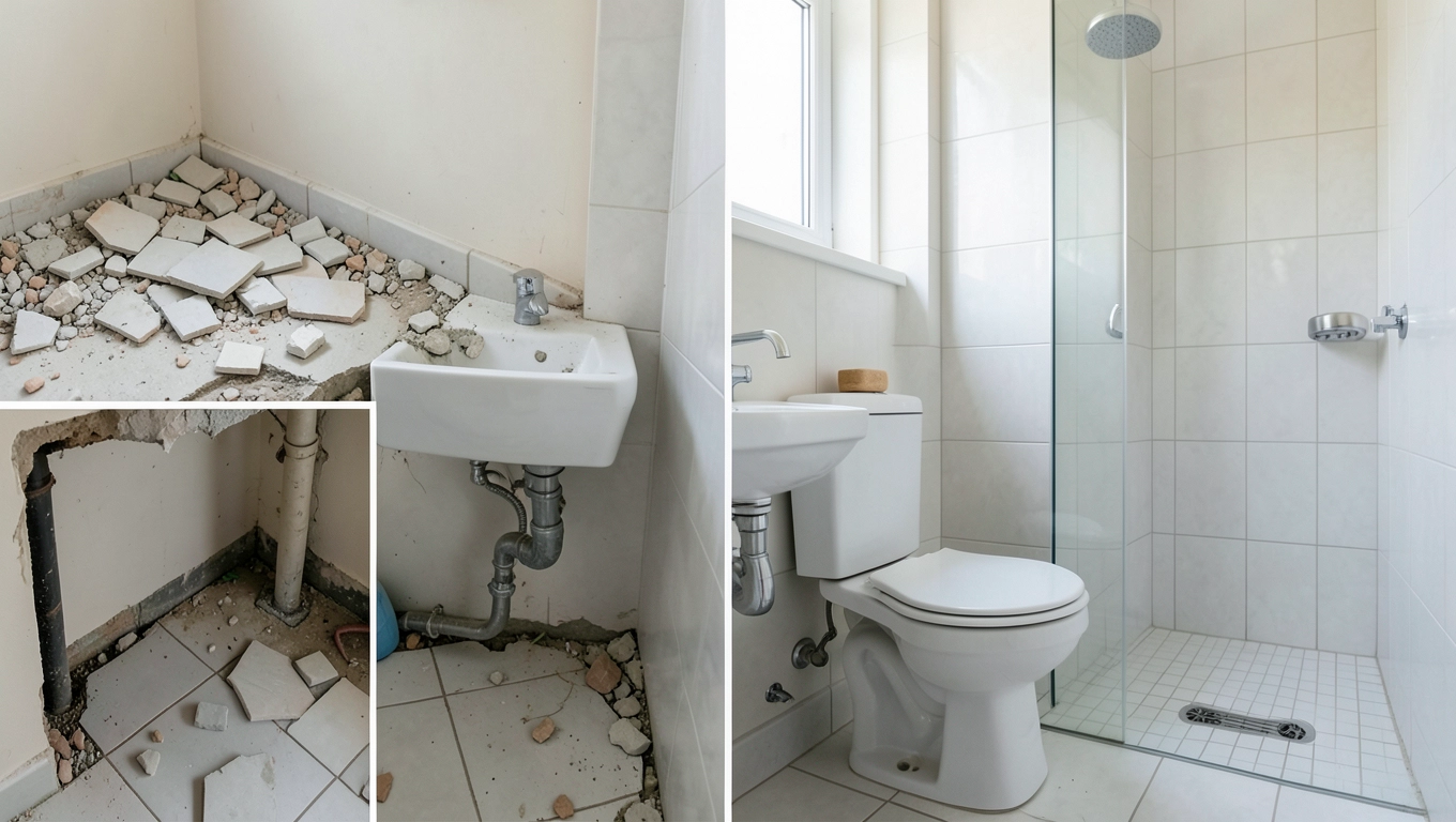 remont łazienki krok po kroku