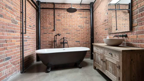 aranżacja łazienki w stylu industrialnym