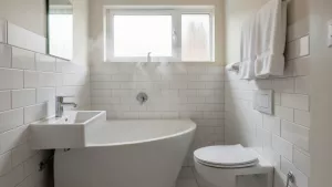 mała łazienka z wanną