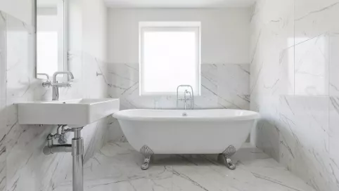 minimalistyczny design łazienki